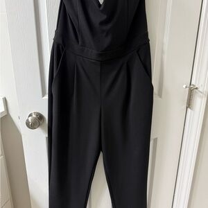 Express Black Draped Jumpsuit